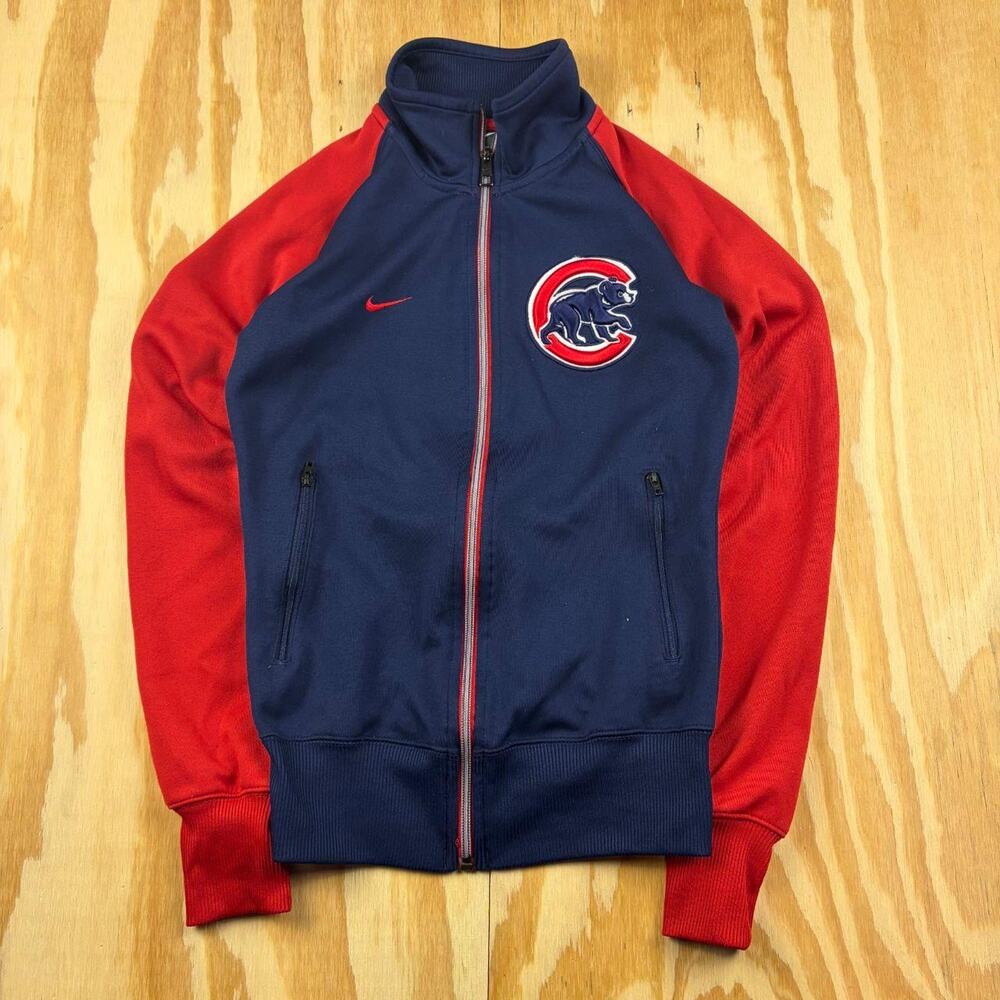 Nike Chicago Cubs Full Zip Track Jacket – Royal Blue/Red – Women’s XS